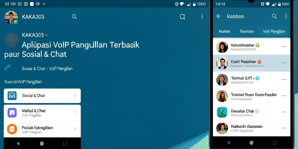 Antarmuka KAKA303 yang mudah digunakan untuk VoIP Panggilan.