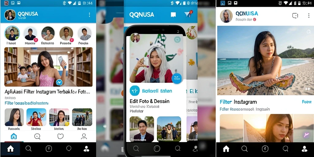 Tampilan antarmuka QQNUSA yang menarik dengan berbagai pilihan filter.