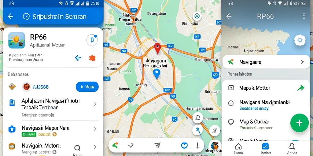 Tampilan antarmuka RP66 dengan fitur navigasi motor yang praktis.