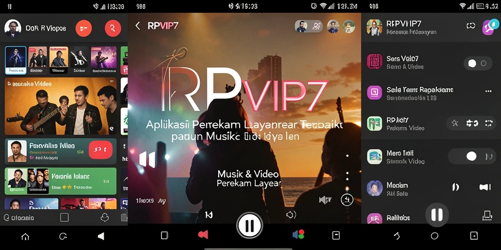 Antarmuka RPVIP7 yang sederhana dan fungsional untuk merekam layar.