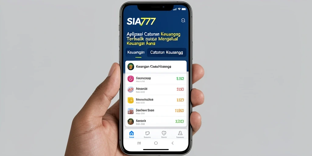 Antarmuka SIA777 yang intuitif untuk pengelolaan Catatan Keuangan.